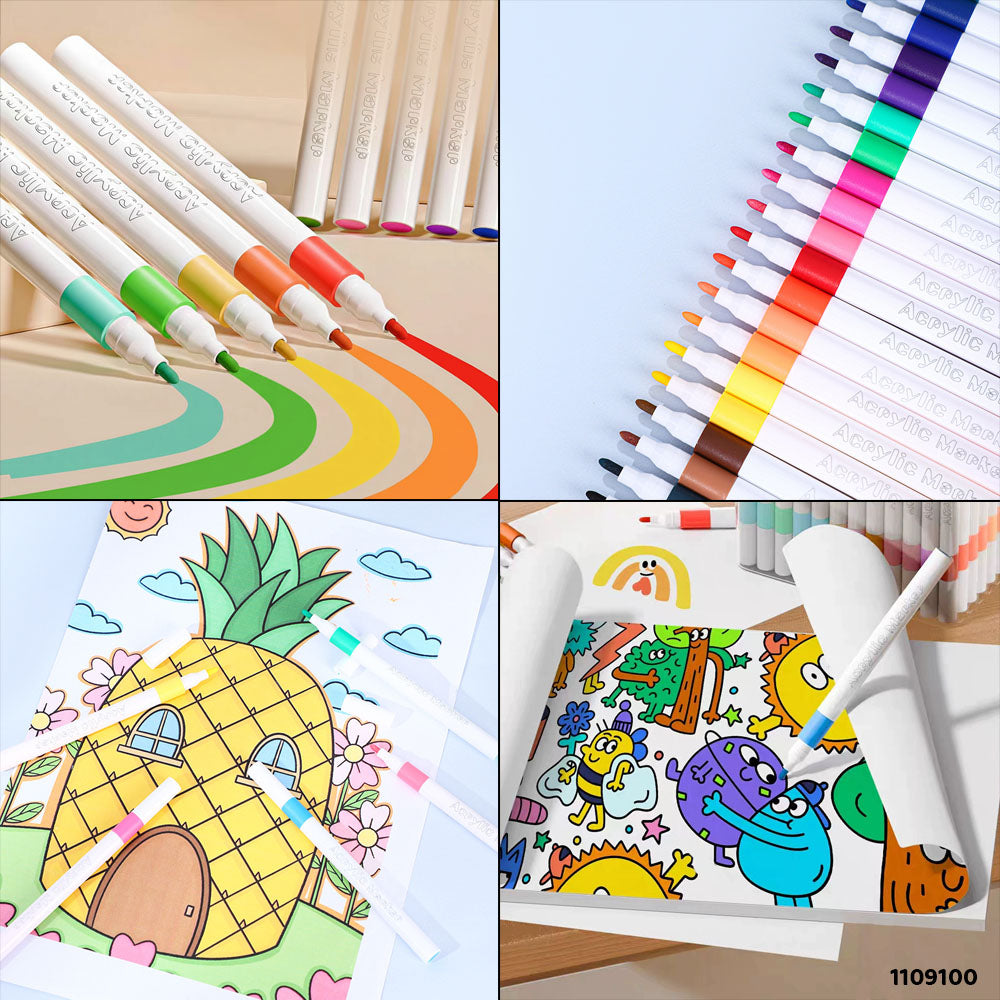 1109120 ACRYLIC MARKER 120 COLORS BOX