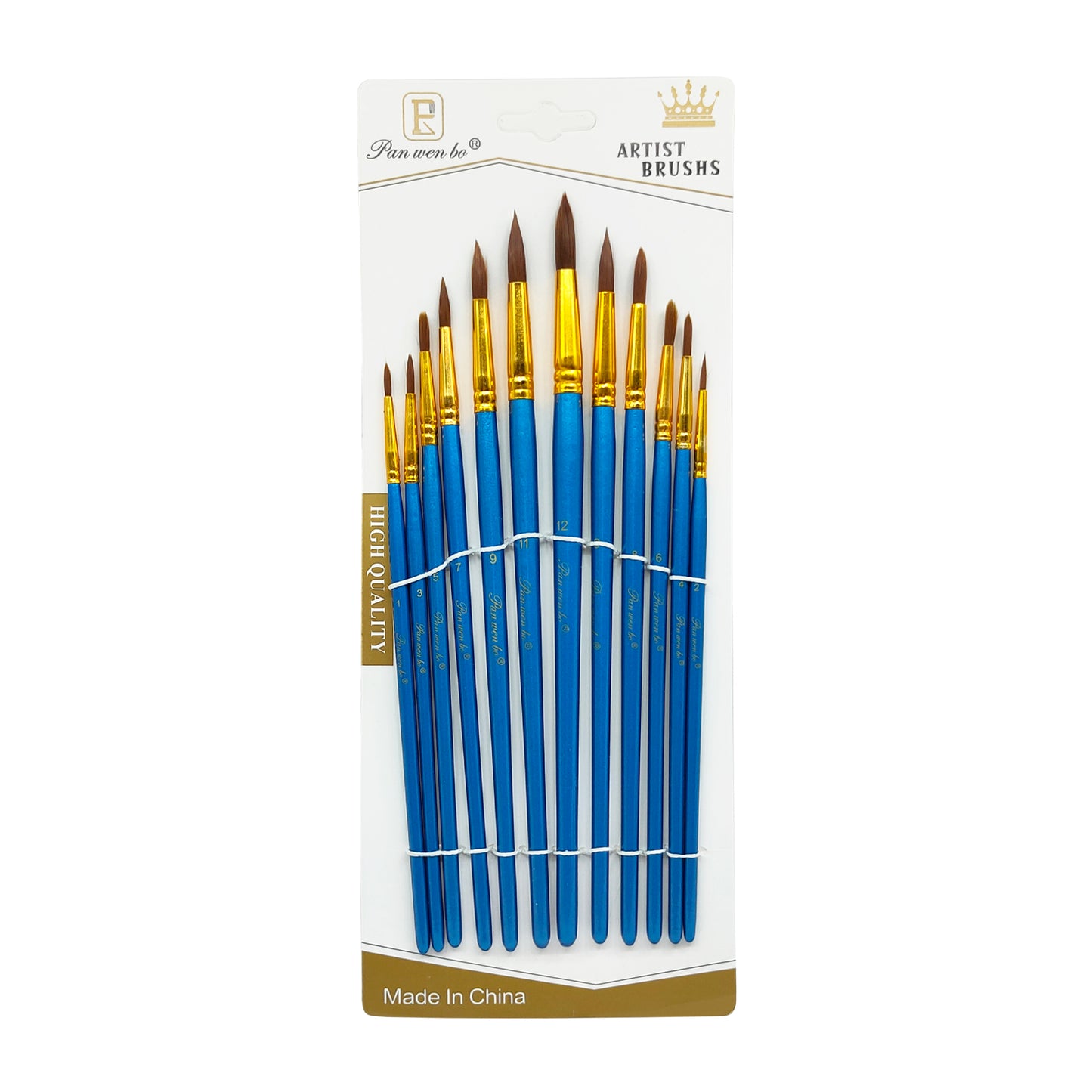 12PC PAINT BRUSH BLUE R (12PBR)