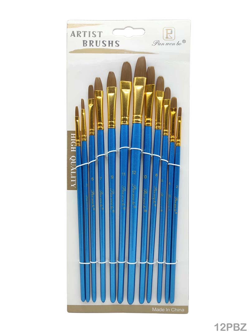 12PC PAINT BRUSH BLUE Z (12PBZ)