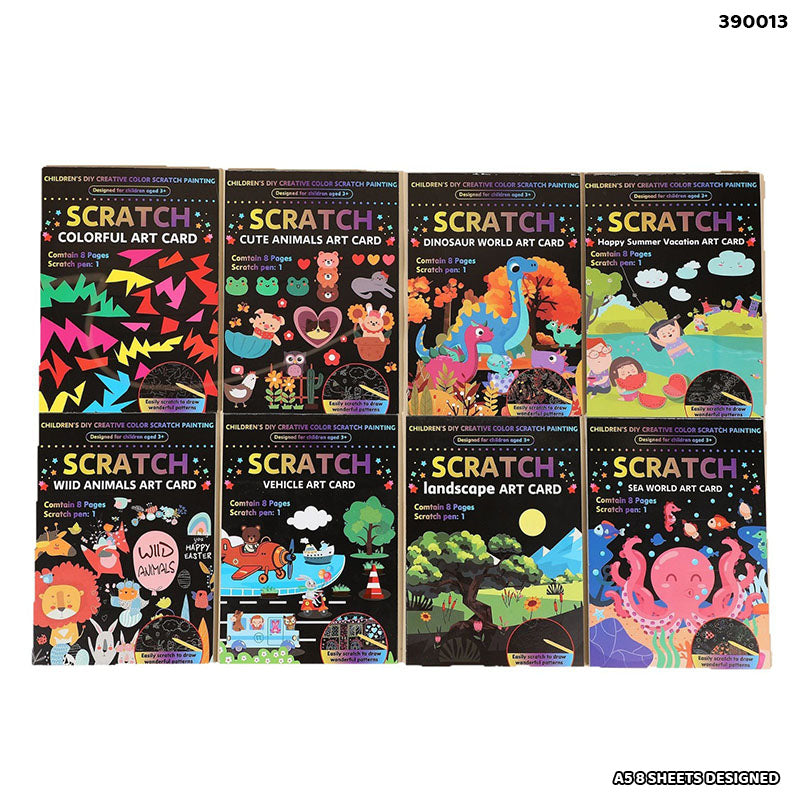 SCRATCH BOOK A5 8 SHEETS DESIGNED (390013)
