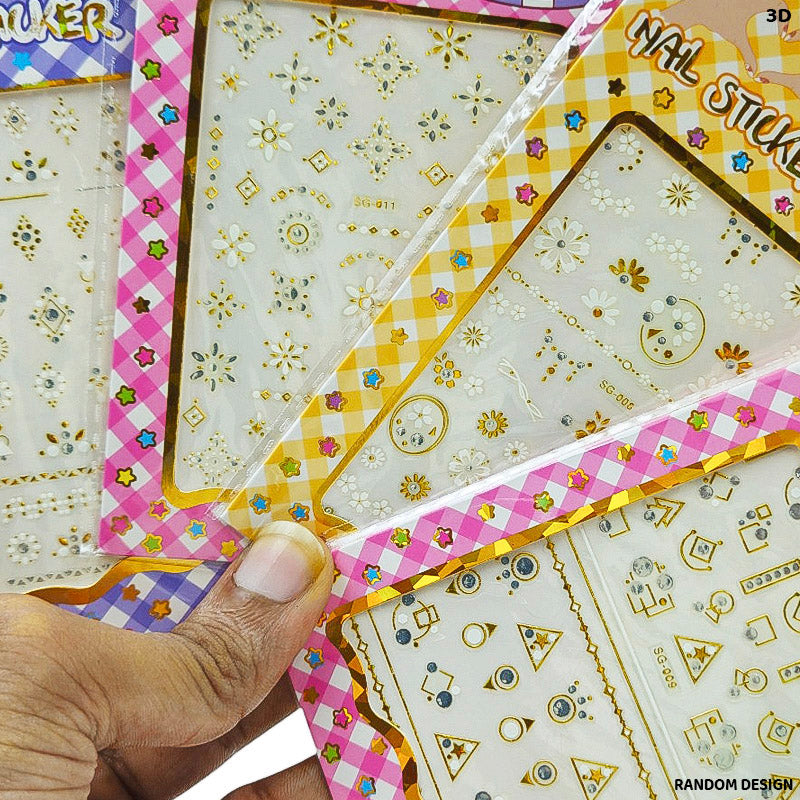 051037 3D BUTTERFLY METALLIC GLITTER STICKER 12pc