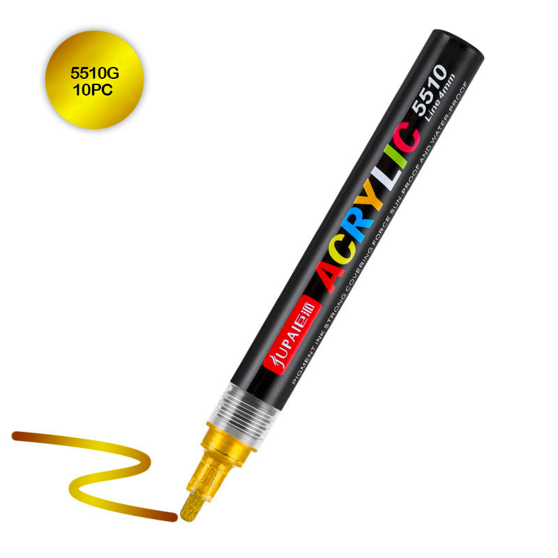 5510G ACRYLIC PAINT MARKER GOLD 10PC 4MM