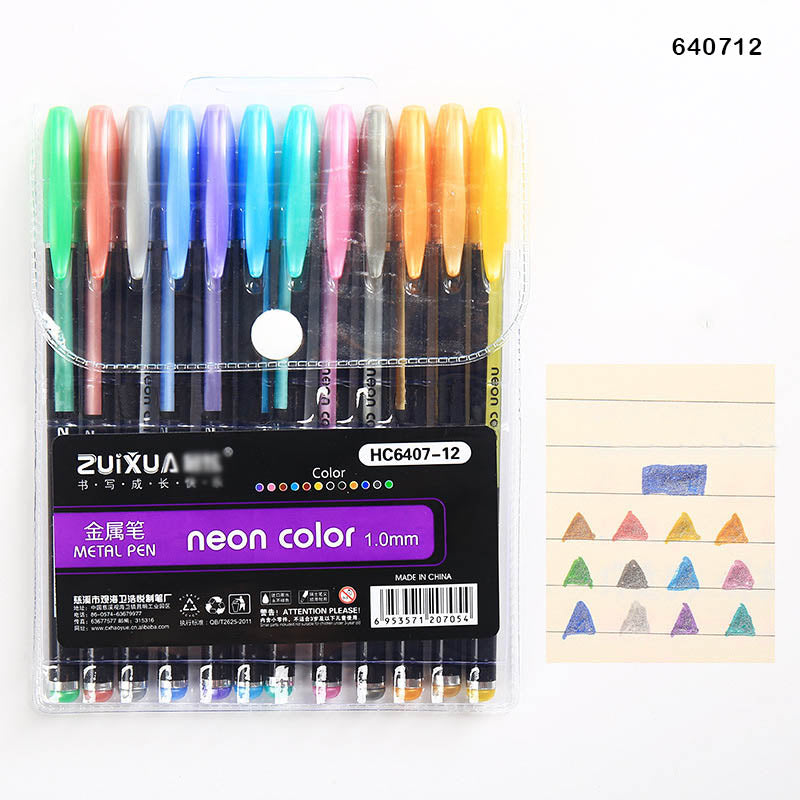 HC6407-12PC METAL COLOR PEN (640712)