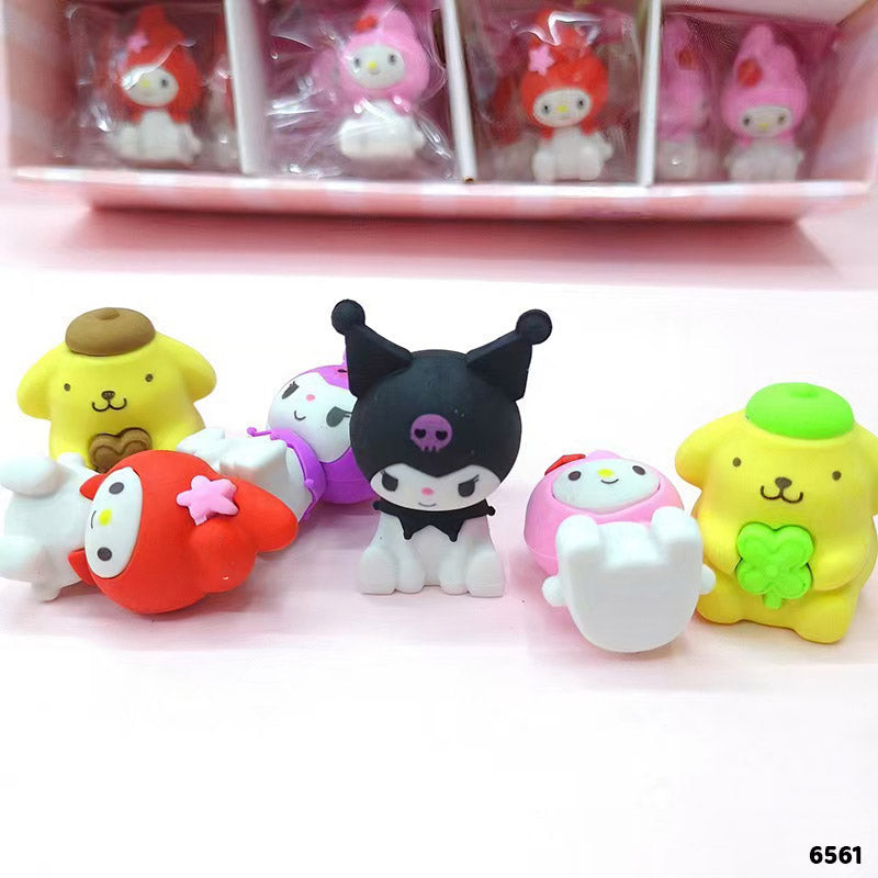 6561 KUROMI MIX CARTOON ERASER 36PC