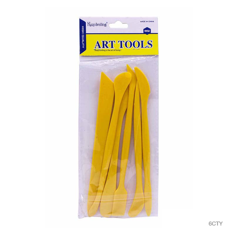 6PC CLAY TOOL YELLOW HANDLE (6CTY)