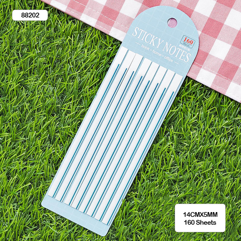 STICKY NOTES BLUE 8 STRIPE 14CMX5MM (88202)