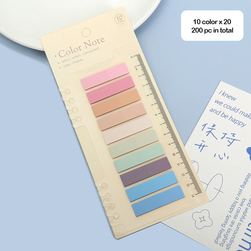 88210 STICKY NOTES 10 COLOR 11X44MM COLOR NOTE