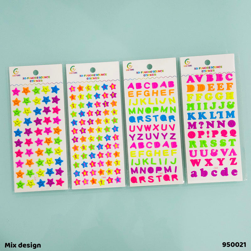 950021 3D FLUORESCENCE STICKER ZWYG