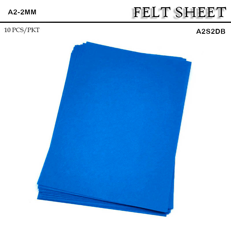 FELT SHEET A2 2MM SOFT D BLUE (A2S2DB) 10sheet
