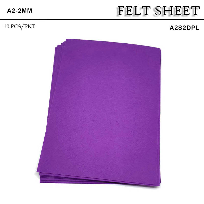 FELT SHEET A2 2MM SOFT D PURPLE (A2S2DPL) 10sheet