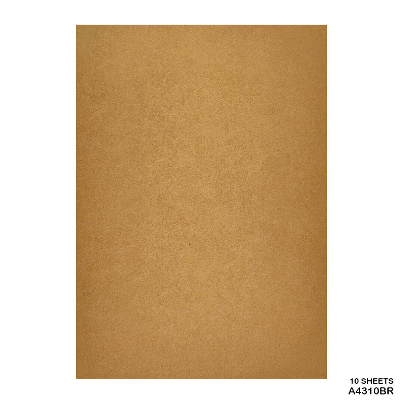 A4 CARD STOCK 10 SHEET KRAFT BROWN 300GSM (A4310BR)