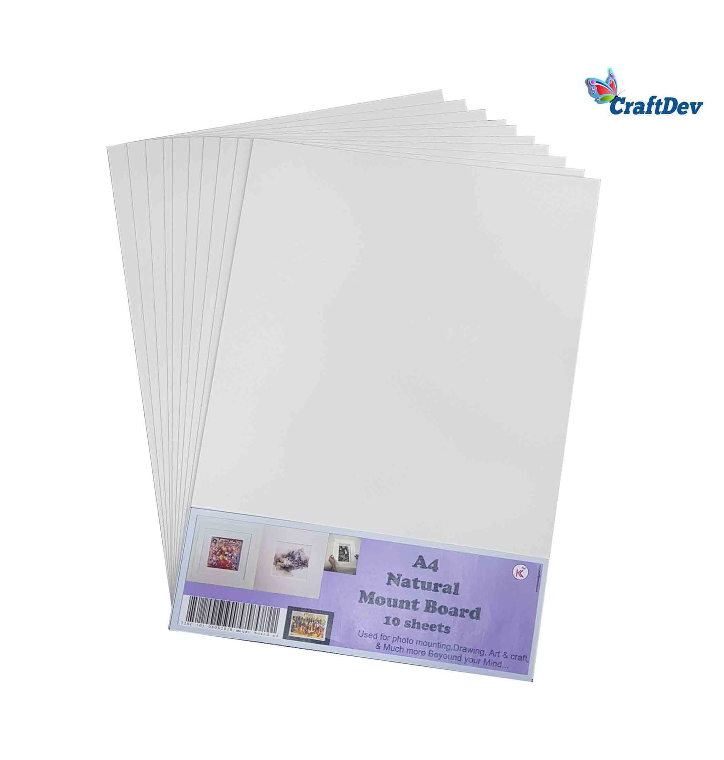 A4 NATURAL MOUNT BOARD - 10 SHEET (A4MB)