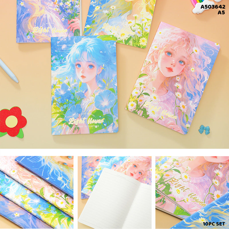 A503642 A5 PRINTED NOTEBOOK (SET OF 10 BOOK)