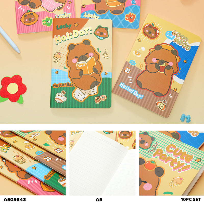A503643 A5 PRINTED NOTEBOOK (SET OF 10 BOOK)