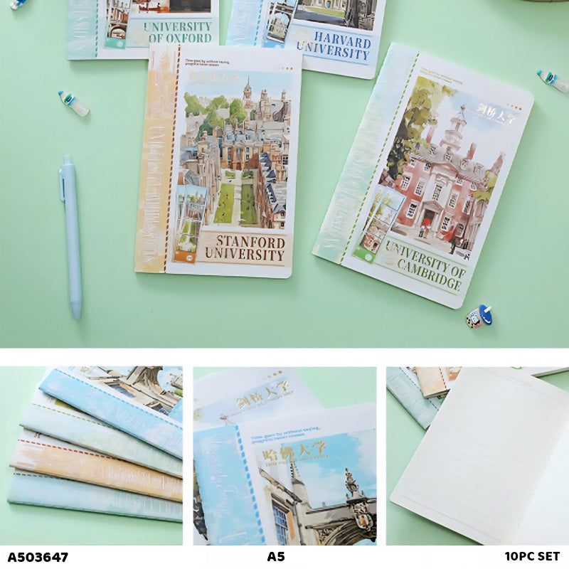 A503647 A5 PRINTED NOTEBOOK (SET OF 10 BOOK)