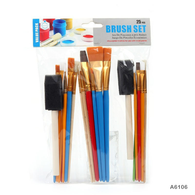 A6106 25PCS ART BRUSH KIT FOR BEGINNER