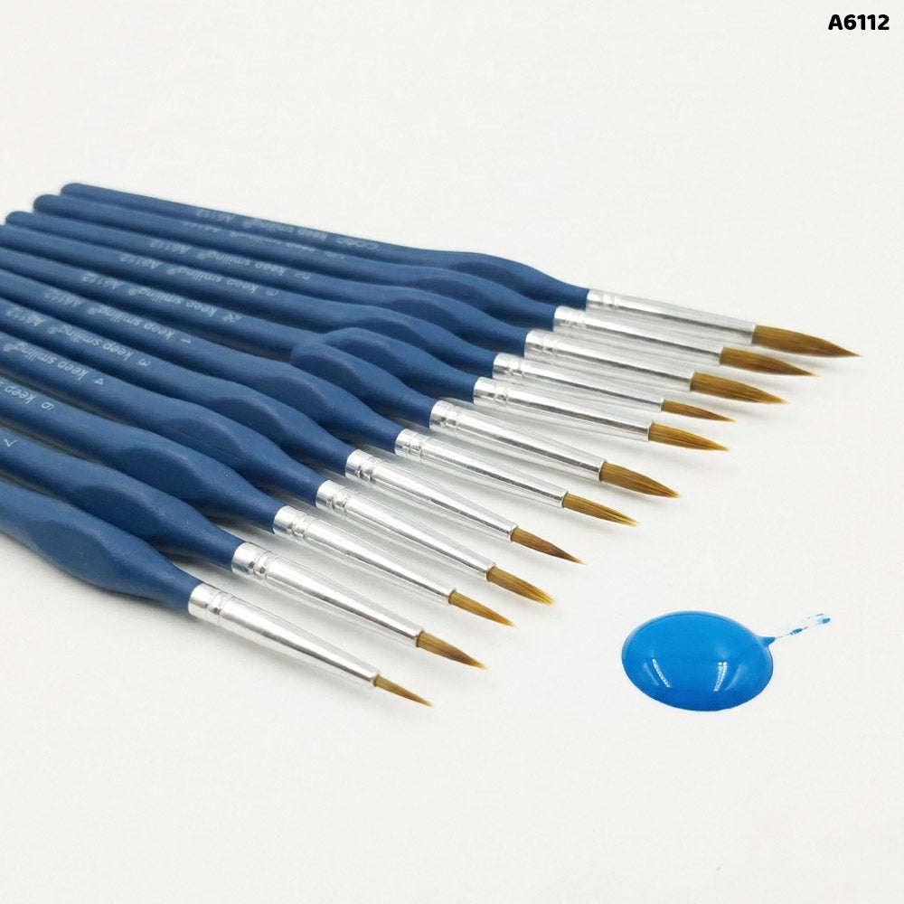 A6112 12PC PAINT BRUSH SET DRUM BOX