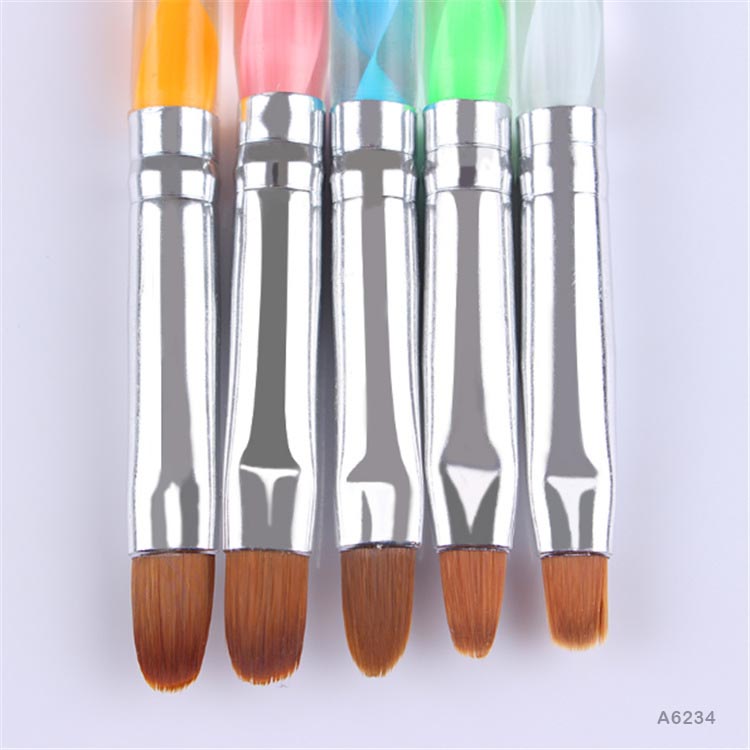5PC EMBOSS TOOL WITH BRUSH (A6234) ACRYLIC 2 SIDE