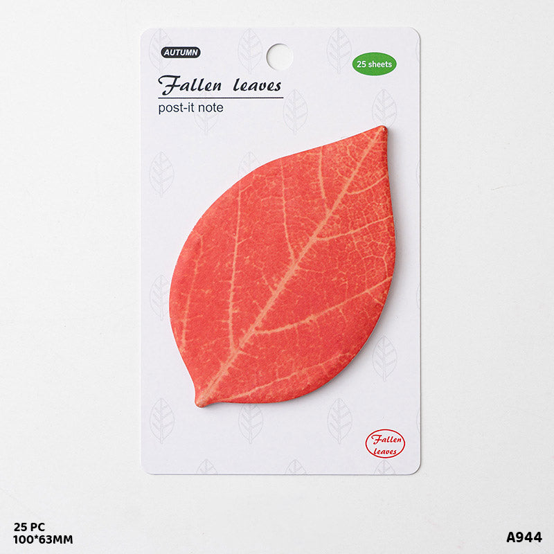 A944 LEAF STICKY NOTE 100*63MM 25PC
