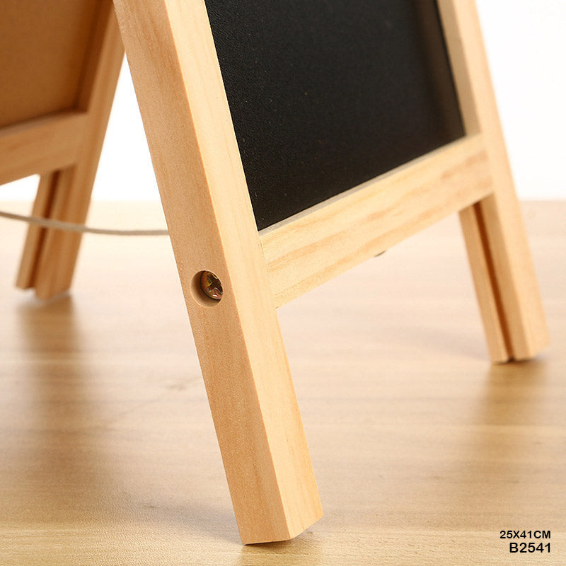 WOODEN BOTH SIDE BLACK BOARD 25X41CM (B2541)