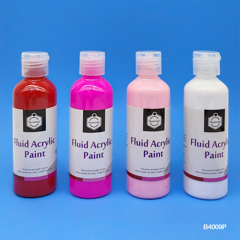 B4009P FLUID ACRYLIC PAINT 100MLx4