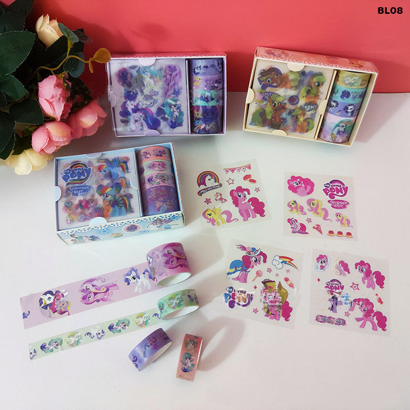 BL08 STCKER n TAPE SET MY LITTLE PONY
