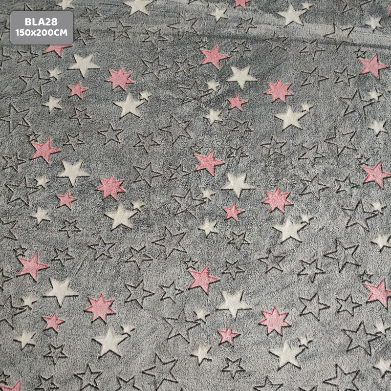 BLA28 GLOW IN THE DARK BLANKET 150x200CM