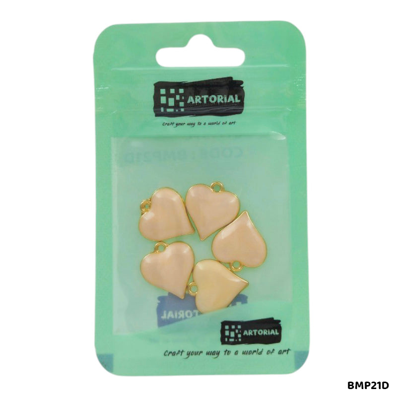 BMP21D RED HEART PENDANTS SS 5PC