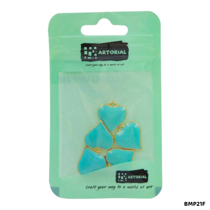 BMP21F RED HEART PENDANTS SS 5PC