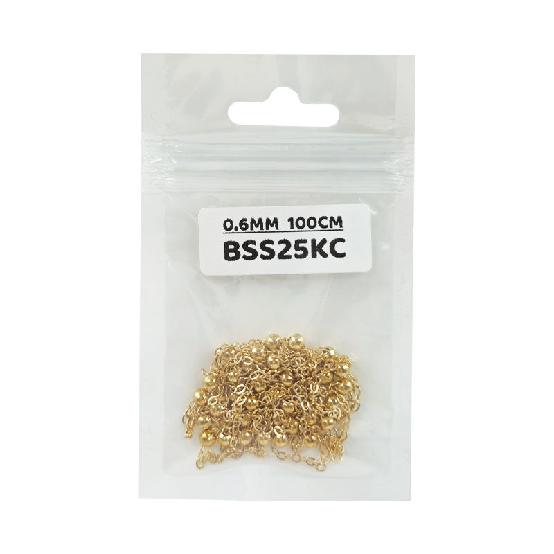 BSS25KC CHAIN 0.6MM KC GOLD 100CM