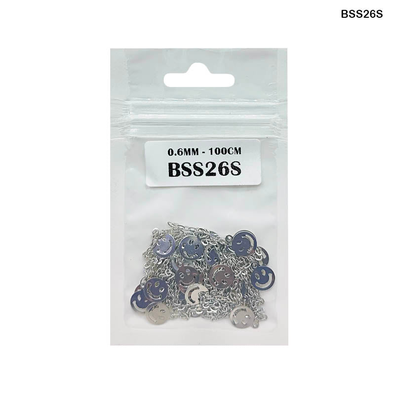BSS26S CHAIN 0.6MM SILVER 100CM