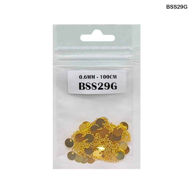 BSS29G CHAIN 0.6MM GOLD 100CM