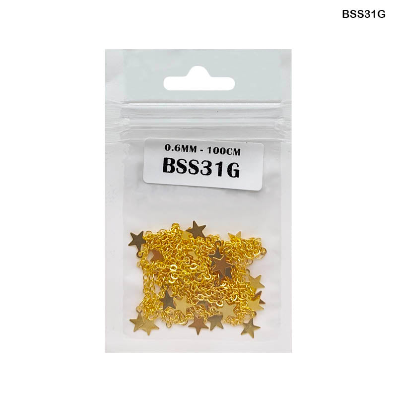 BSS31G CHAIN 0.6MM GOLD 100CM