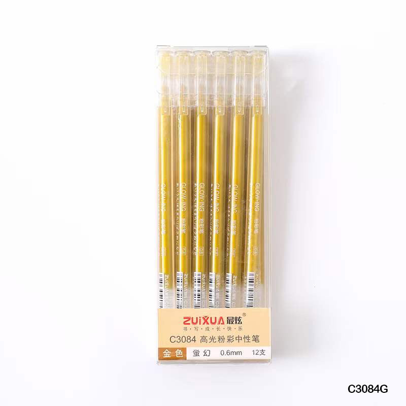 C3084G GOLD PEN 0.6MM 12PCS