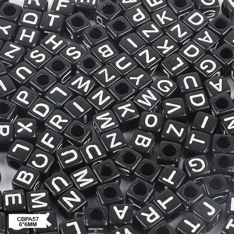 CBPA57 CRAFT BEADS PLASTIC 6*6MM 500GMS A57