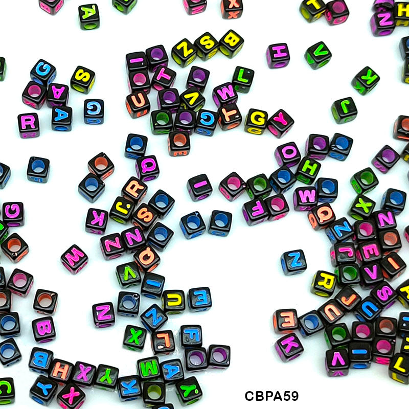 CBPA59 CRAFT BEADS PLASTIC 6*6MM 500GMS A59