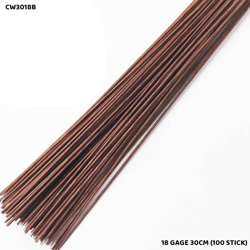 CW3018B CRAFT WIRE BROWN 18 GAGE 30CM (100 STICK)