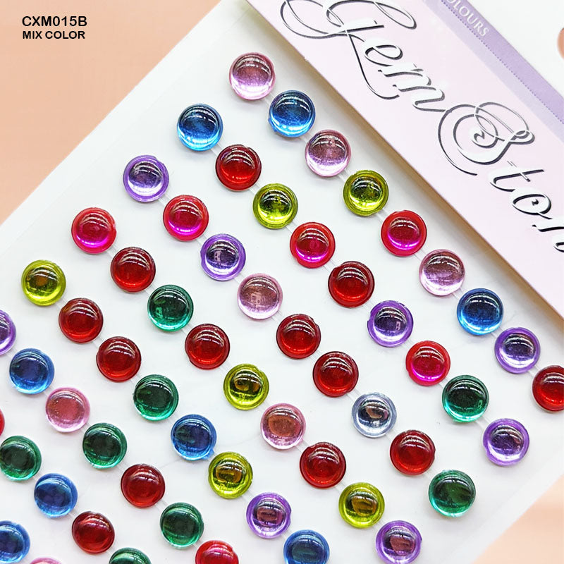 CXM015B GEM STONES ROUND STICKER