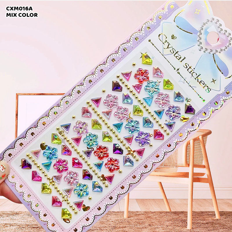 CXM016A CRYSTAL STICKER FLOWER GEM