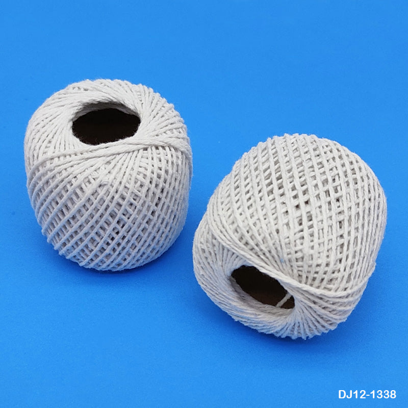 DJ121338 HANDMADE COTTON ROPE THREAD 50GM 12PC