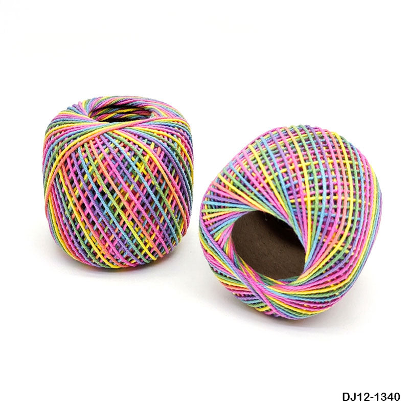 DJ121340 HANDMADE COTTON ROPE THREAD 50GM 12PC