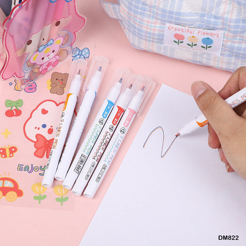 DM822 2 LINE COLOR PEN 6 COLOR 0.5MM
