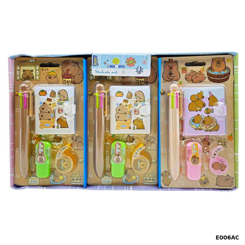 E006AC CAPYBARA STATIONERY GIFT SET