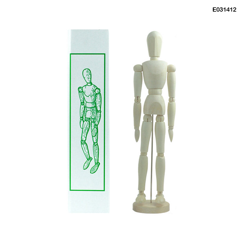 E031412 WOODEN MANIKIN 12 INCH MALE