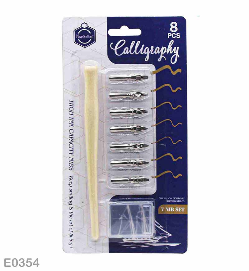 8PC CALLIGRAPHY PEN (E0354)