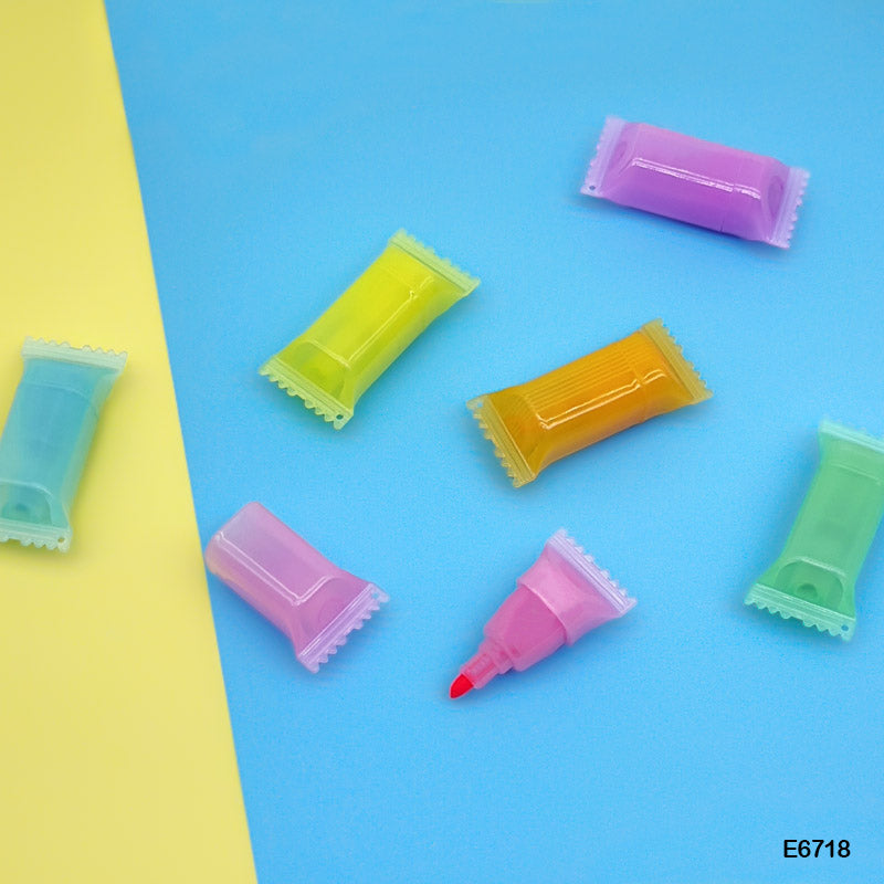 E6718 UNICORN CANDY HIGHLIGHTER BOTTLE 6PC