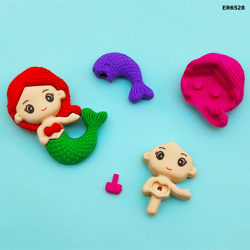 ER6528 MERMAID ERASER 48PCS
