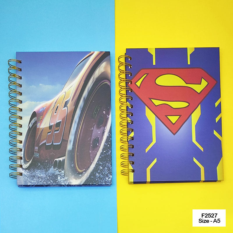 F2527 PRINTED SPIRAL DIARY 15X21CM