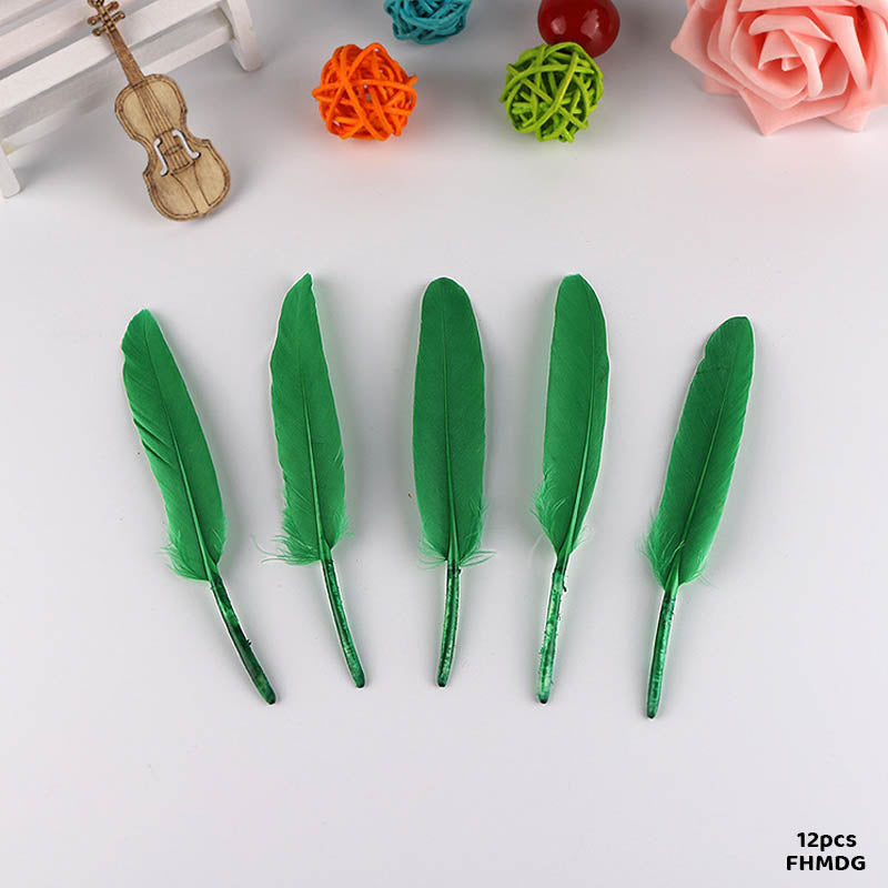 FEATHER HARD SMALL DARK GREEN (FHMDG) (12pcs)