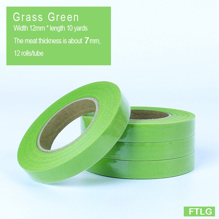 FLORAL TAPE ROLL (FTLG) (12PC) 10 YARD L GREEN 2